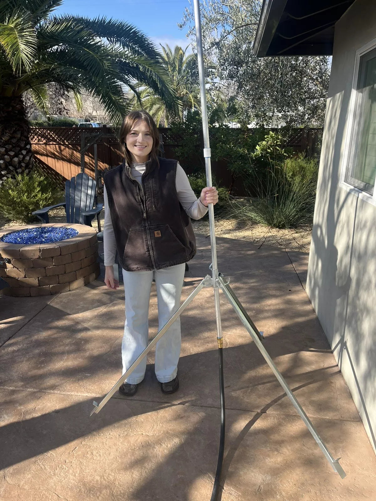 Wildfire Defensible Space Roof Top and Vegetation Commercial Tripod Sprinkler.