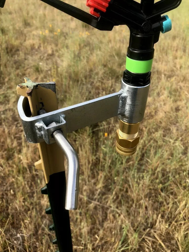 T-Post & Yuzuak Atom 14W Sprinkler- Beautiful 100ft Coverage, Low PSI