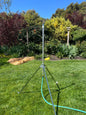 Heavy Duty Tri-Pod sprinkler with Rain Bird #25PJ full/part circle brass impact sprinkler