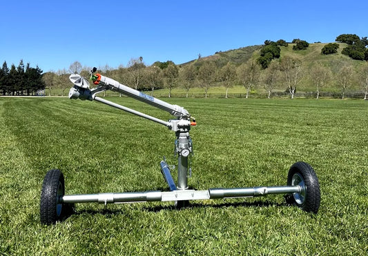 2" Yuzuak Jet 50T Big Gun Sprinkler & Wheeled Cart Pasture, Arena, Farm 300 FT