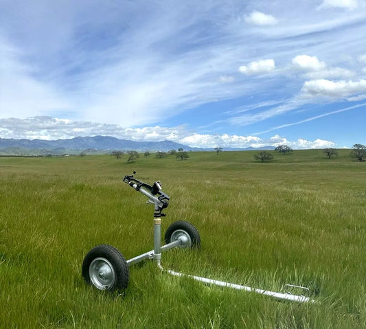 1.5" Big Yuzuak Impact Sprinkler & Wheeled Cart, Pasture, Arena, Farm 230ft