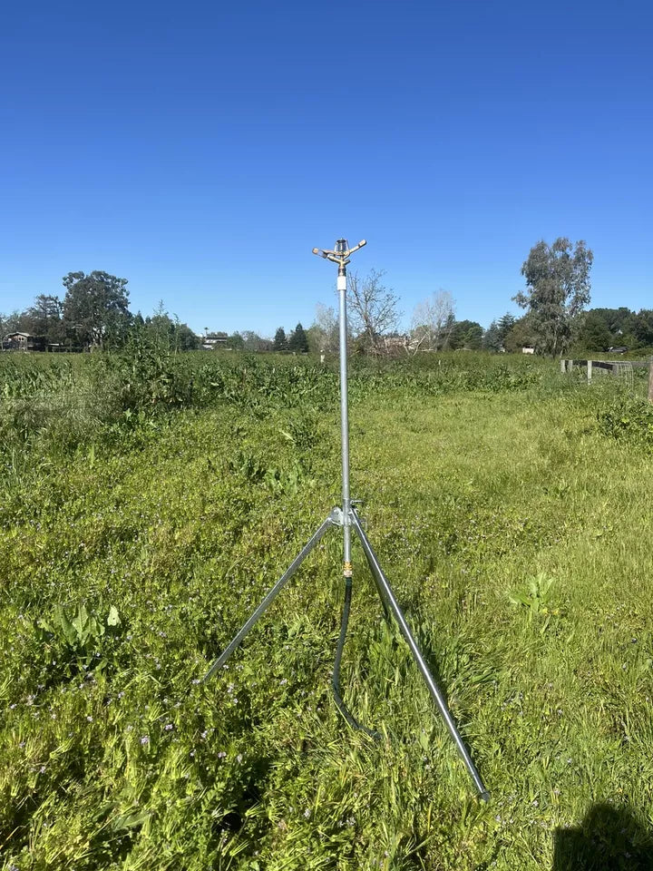 Heavy Duty Tripod W/ Longest Throw Brass Impact Sprinkler