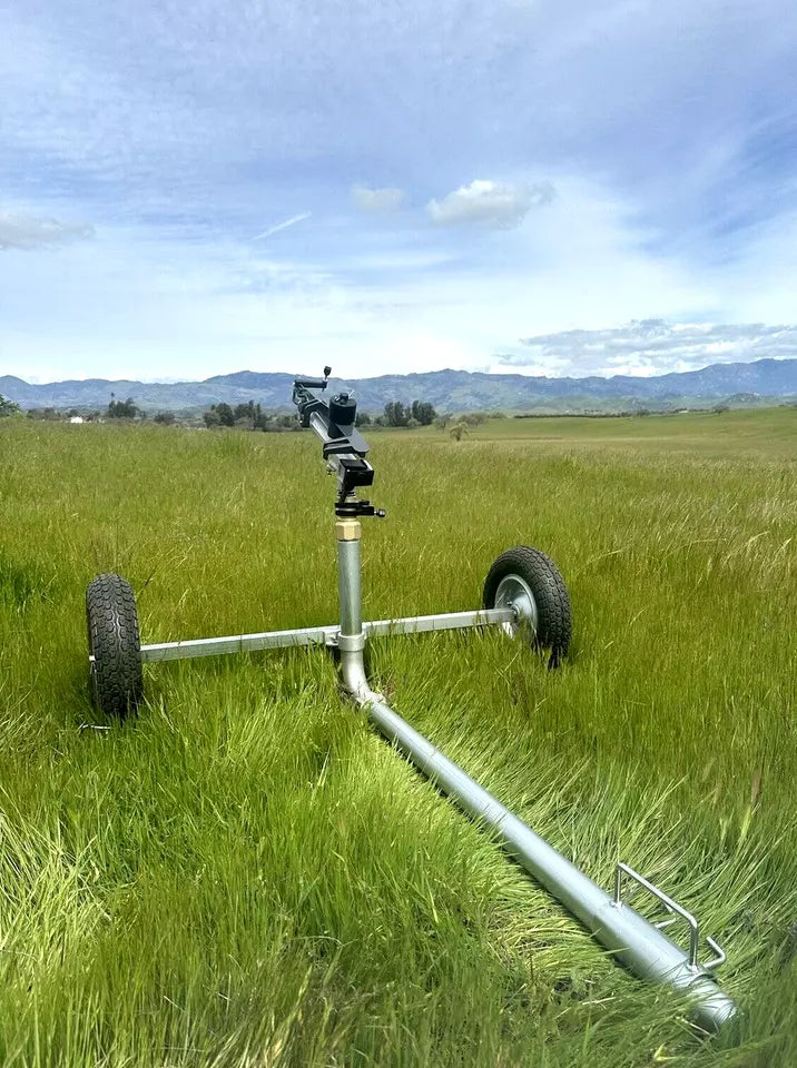 1.5" Big Yuzuak Impact Sprinkler & Wheeled Cart, Pasture, Arena, Farm 230ft